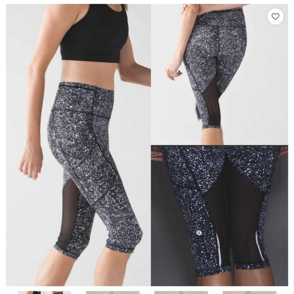 Lululemon Outrun 17" Crop Splatter lagging